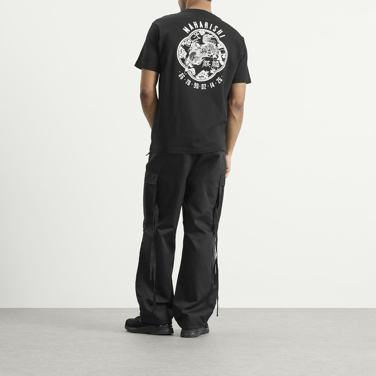 Maharishi Men's Paper Cut Kirin T-Shirt in Black