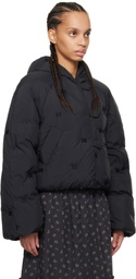 GANNI Black Short Tech Down Jacket