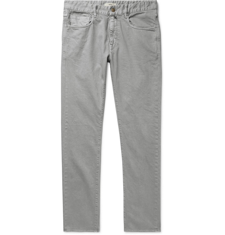 Photo: Incotex - Slim-Fit Stretch-Denim Jeans - Gray