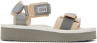 Suicoke Gray & White CEL-PO Sandals