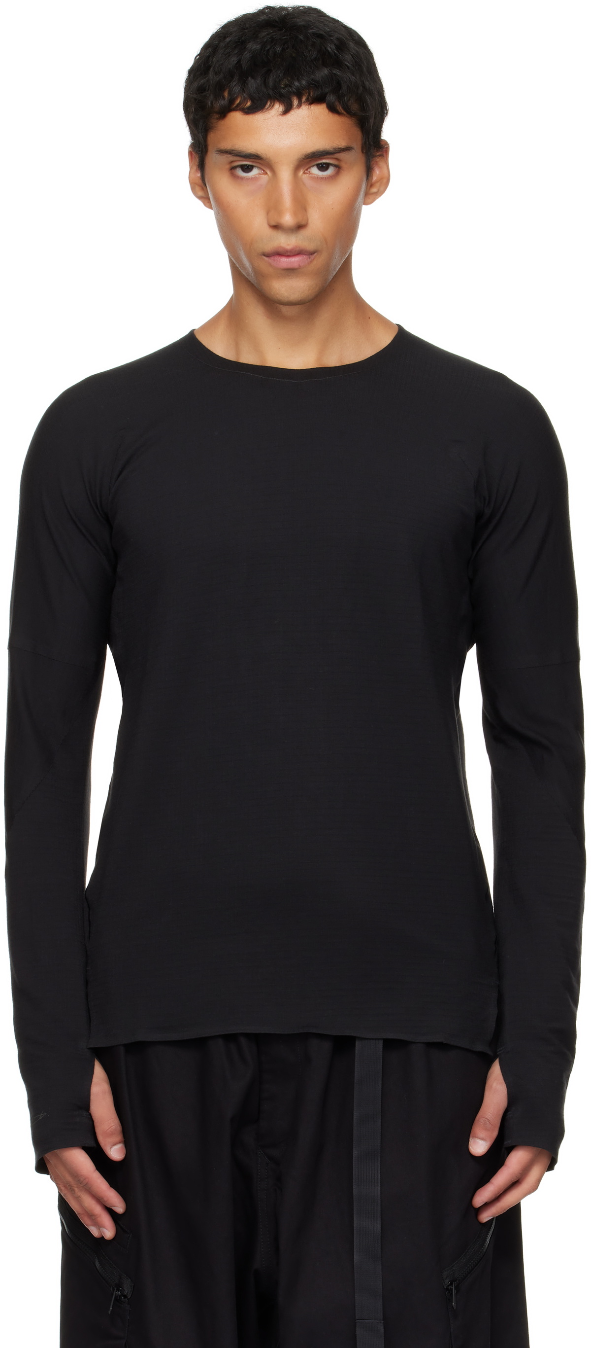 Y-3 Black Toketa Print Long Sleeve T-Shirt Y-3
