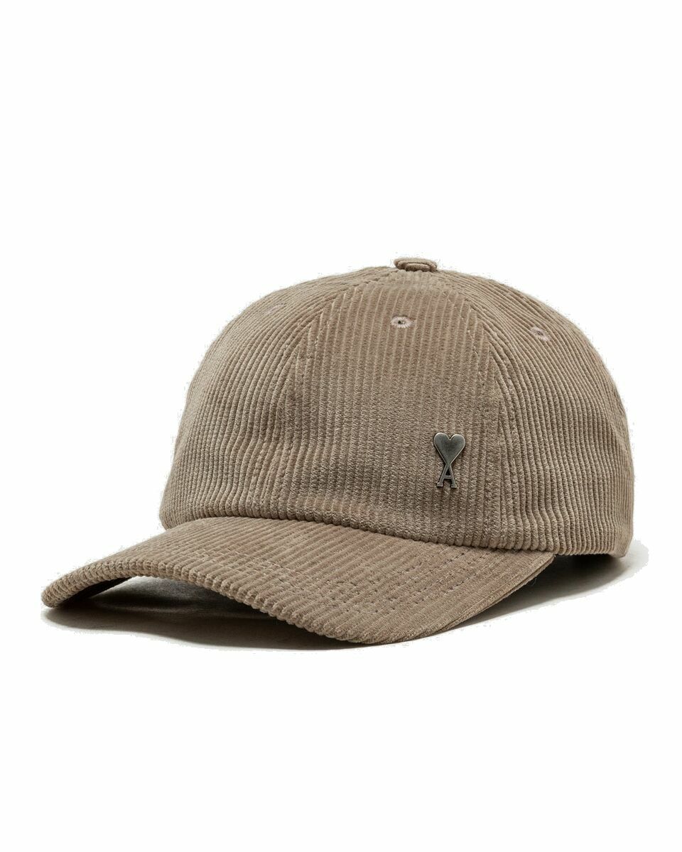 Photo: Ami Paris Ami De Coeur Studs Cap Beige - Mens - Caps