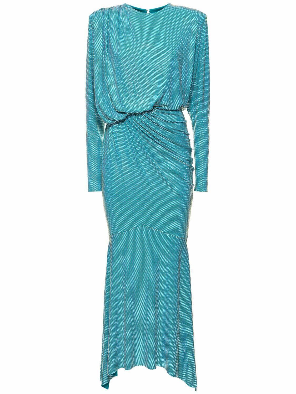 【Alexandre Vauthier】 High-neck draped maxiドレス High-neck draped maxi dress in black - Alexandre Vauthier