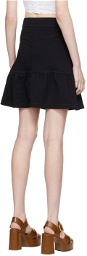 See by Chloé Black Cotton Short Skirt