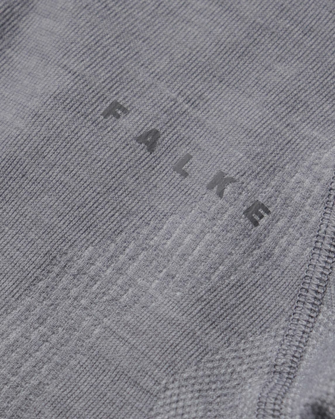 Falke - Printed Virgin Wool-Blend Jersey Half-Zip Ski Base Layer - Gray