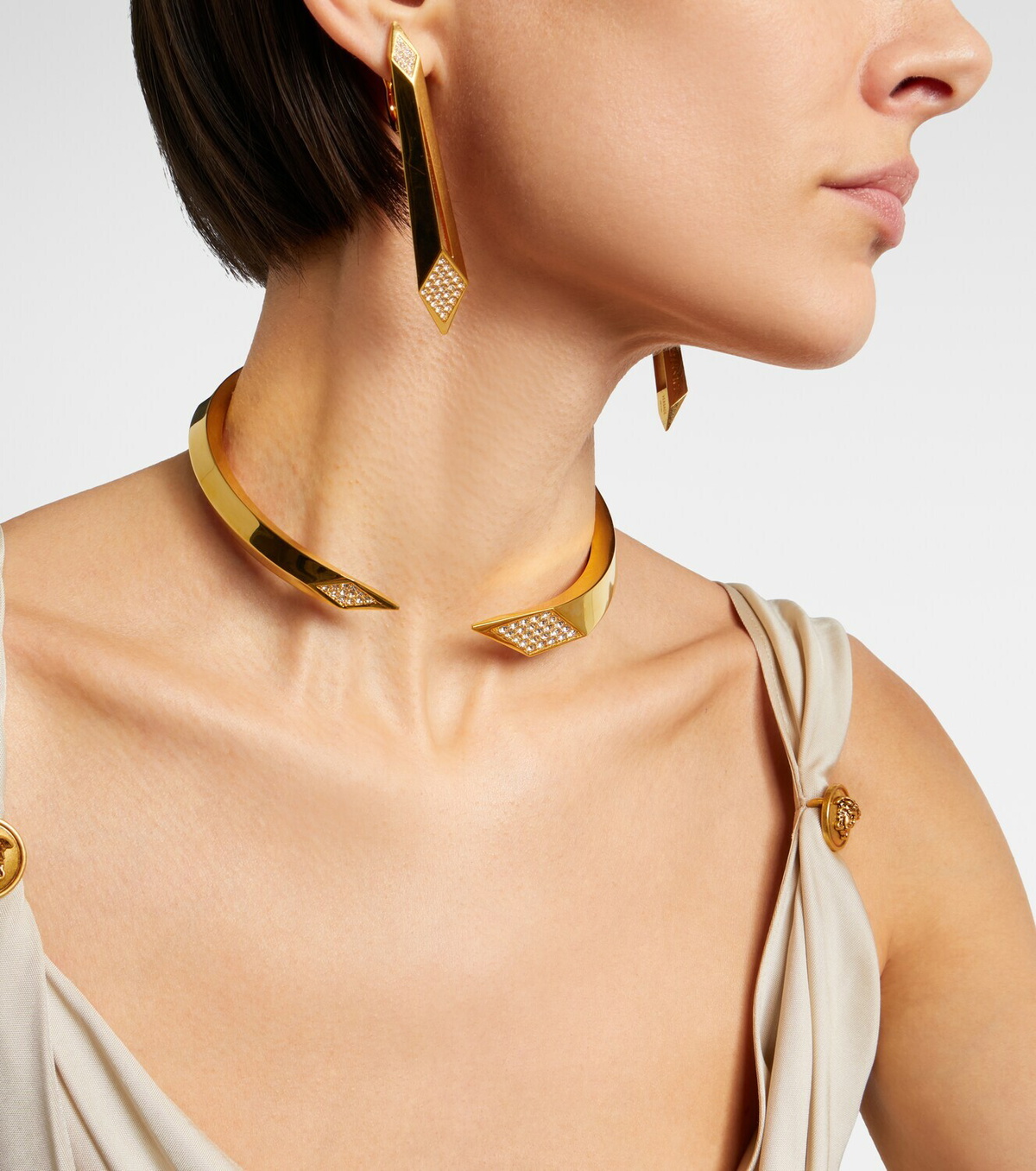 Versace Crystal-embellished choker