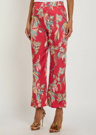 Etro Printed Flared-leg Satin Trousers Multicoloured