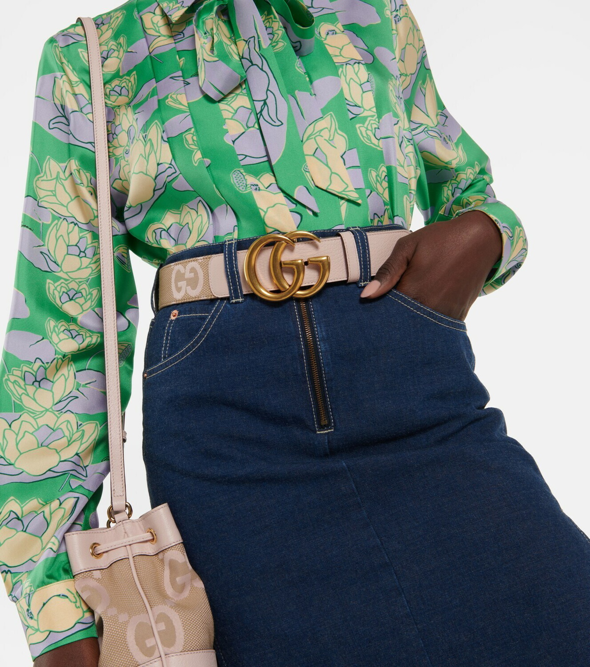 Gucci - GG Marmont Jumbo GG canvas belt Gucci
