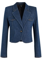 Paige Betania Stretch-denim Blazer Dark Blue