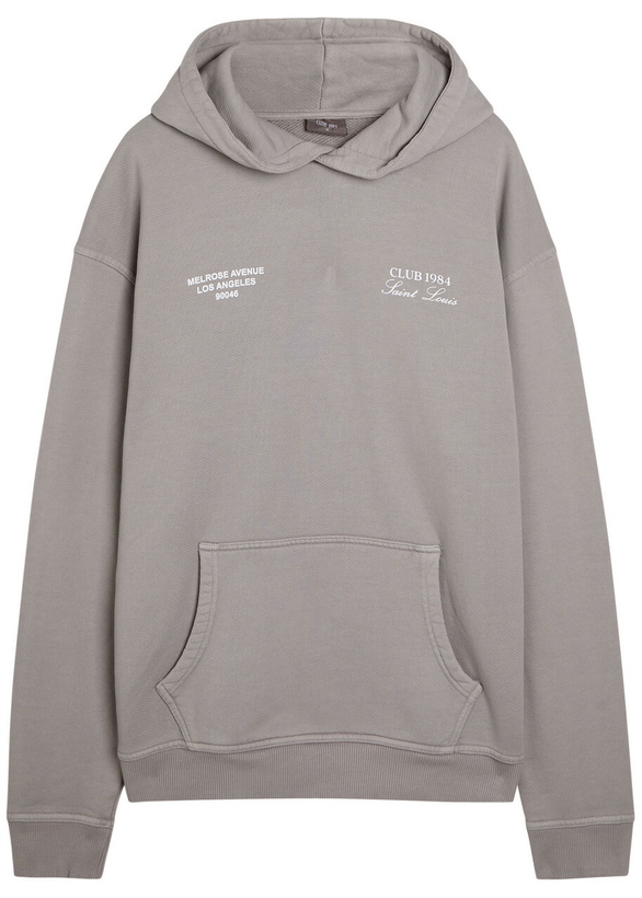 Photo: Club 1984 Melrose Hooded Cotton Sweatshirt Grey
