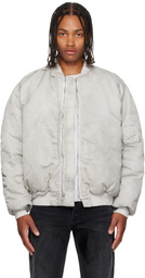 ALEXANDER DIGENOVA Gray Cutout Bomber Jacket