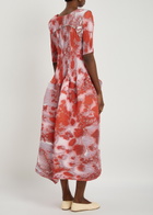Julia Heuer Uma Plissé Crepe Maxi Dress - Red - One Size