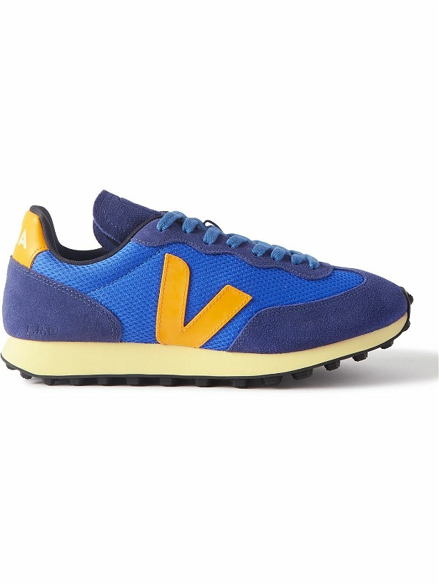 Photo: Veja - Rio Branco Leather and Rubber-Trimmed Alveomesh and Suede Sneakers - Blue