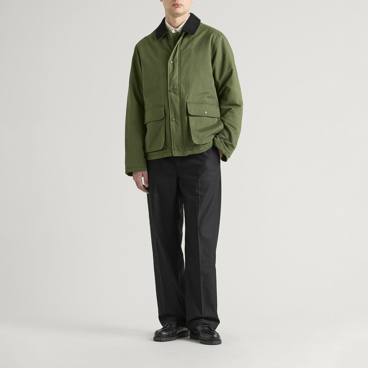 Les Deux Men's Worker Jacket in Rifle Green