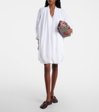 Loewe Draped cotton poplin shirt dress
