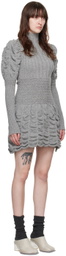 Paula Canovas Del Vas Gray Frosting Minidress