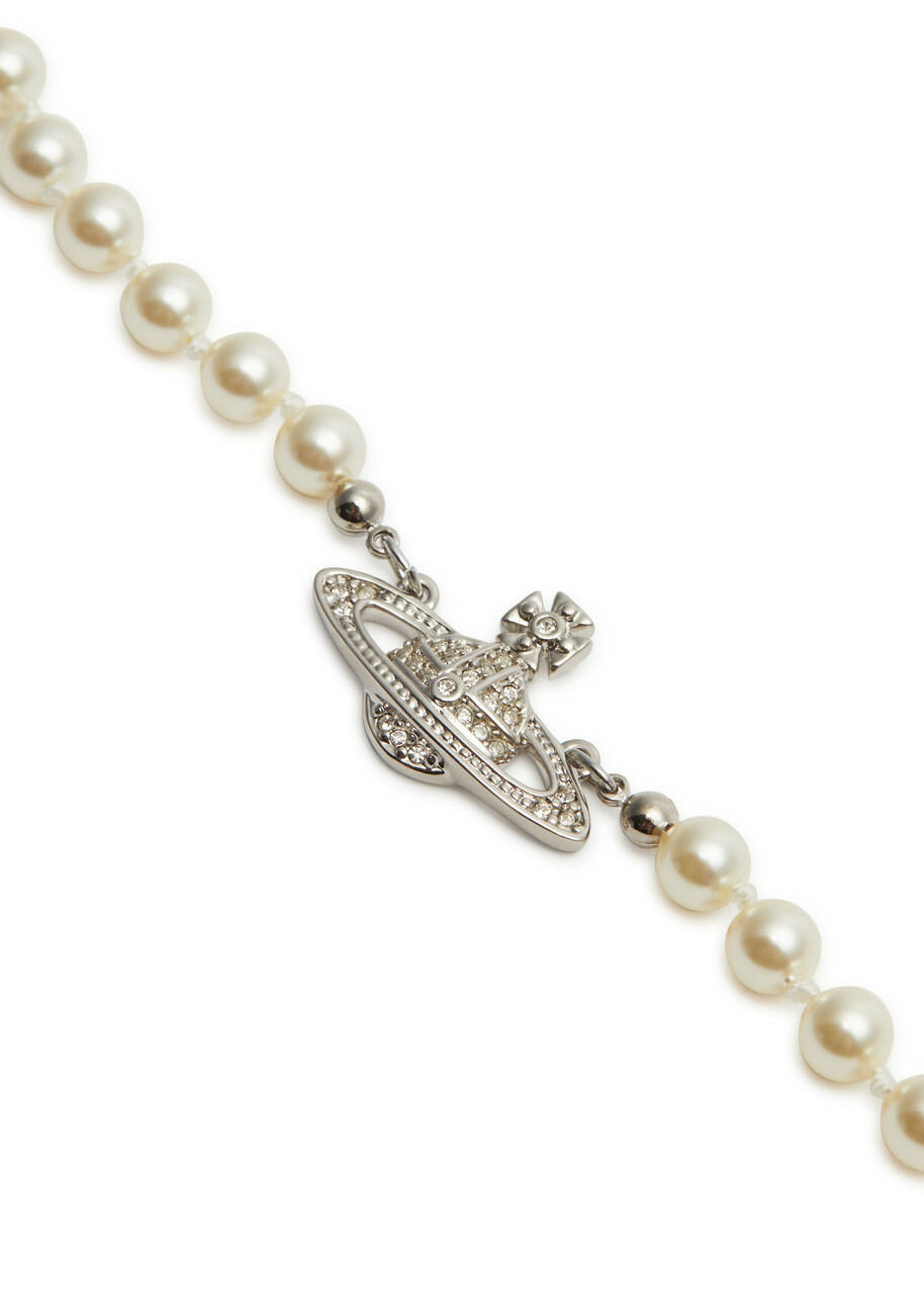 ★Vivienne Westwood★ Mini Pearl Bas Relief Necklace Silver 20877168_50876275_600.jpg