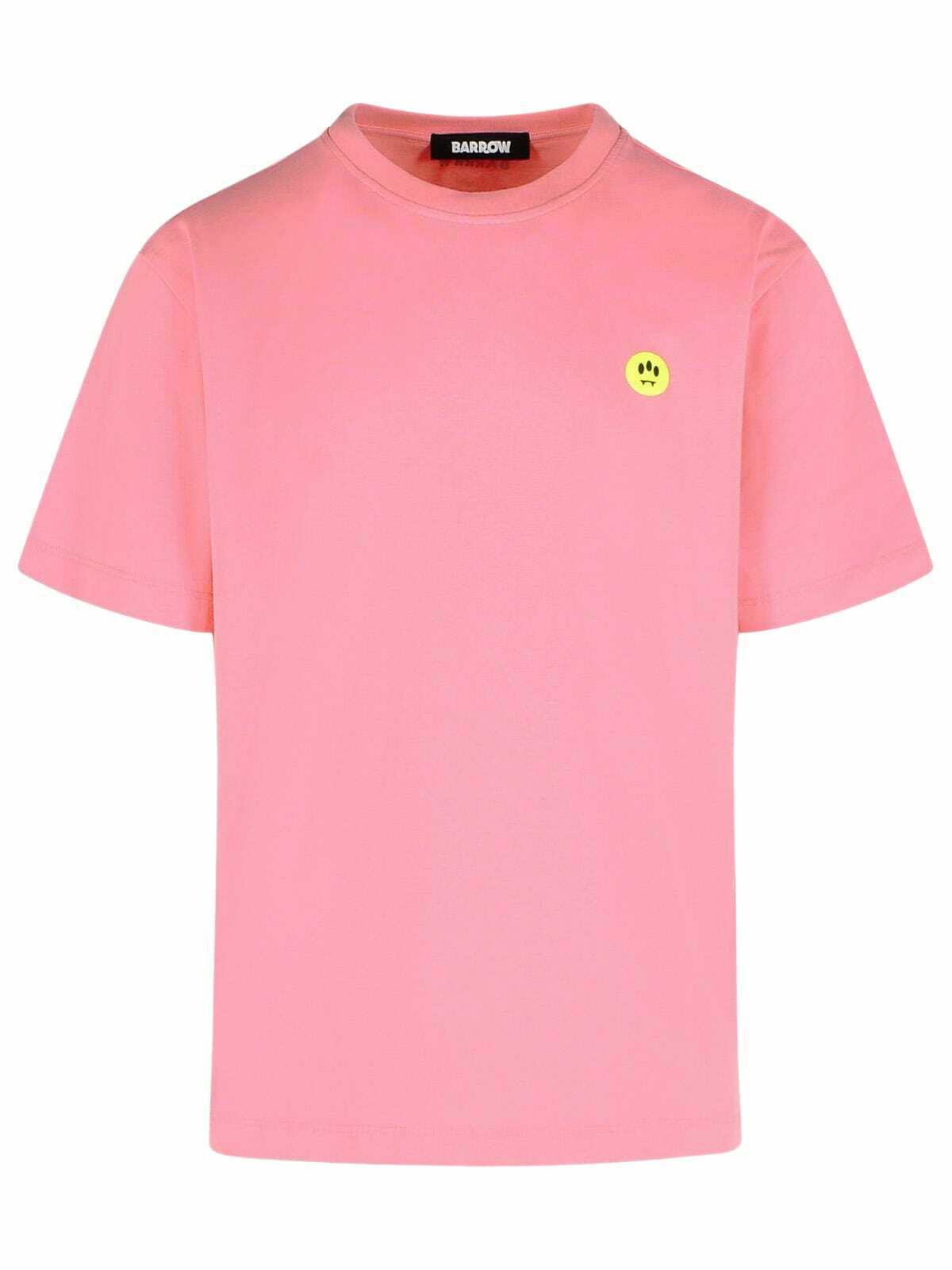 Tシャツ・カットソー BARROW Men T-shirt Pink S5BWUATH084 BW036 Barrow - Cotton crew-neck T-shirt Fuchsia - The Corner