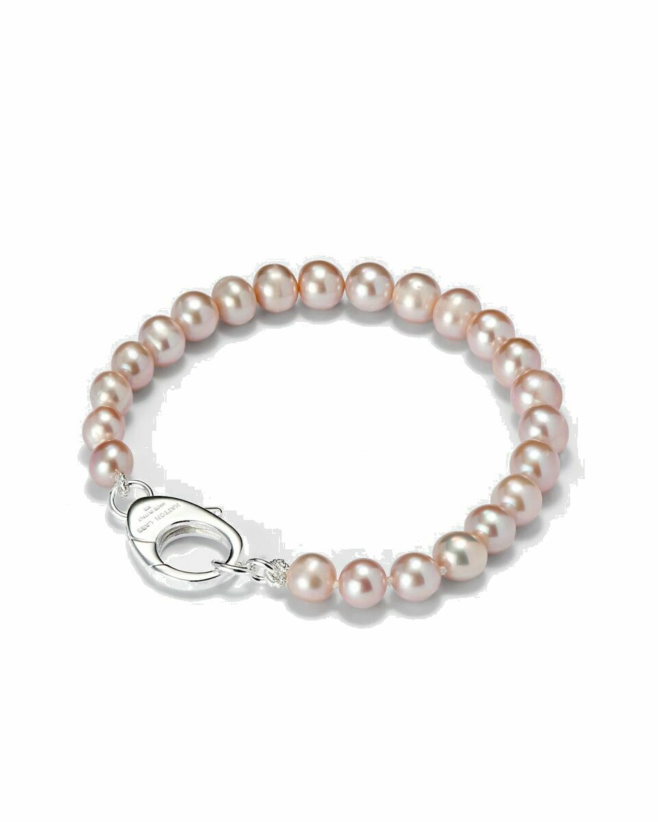 Photo: Hatton Labs Classic Pearl Bracelet Pink - Mens - Jewellery