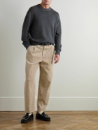FRAME - Straight-Leg Pleated Cotton-Corduroy Trousers - Neutrals
