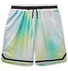 John Elliott - Tie-Dyed Mesh Drawstring Shorts - Green