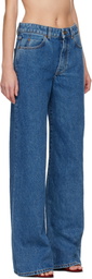 Balmain Blue Straight-Leg Jeans