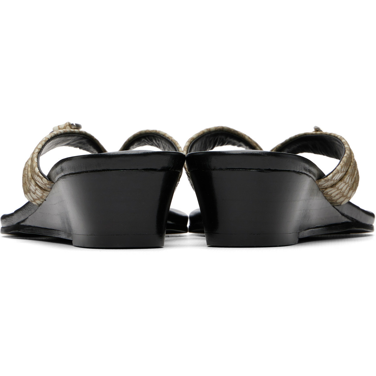 Paloma Wool Black & Beige Felipa Heeled Sandals
