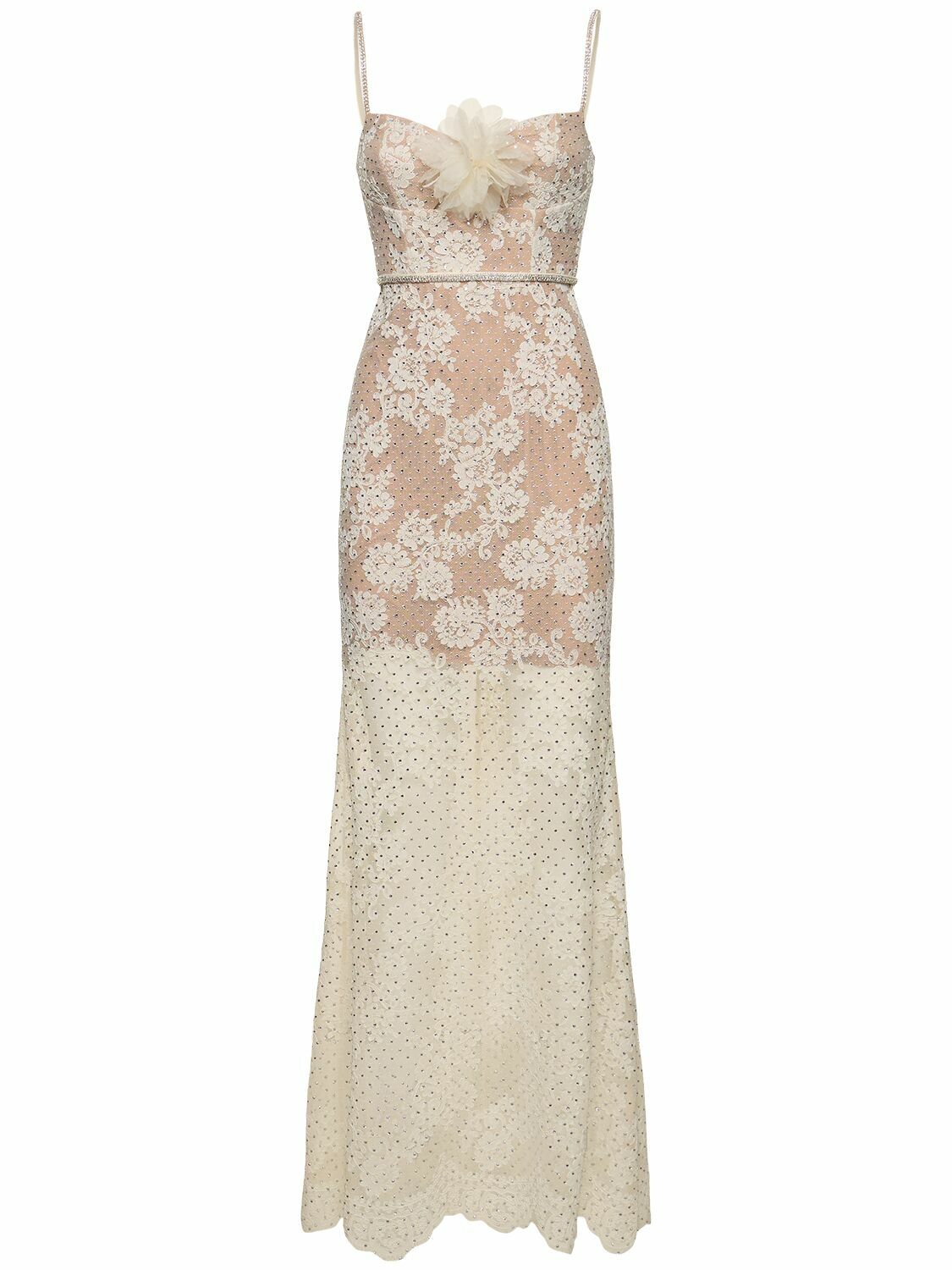 SELF-PORTRAIT Embellished Lace Maxi Dress Self-Portrait