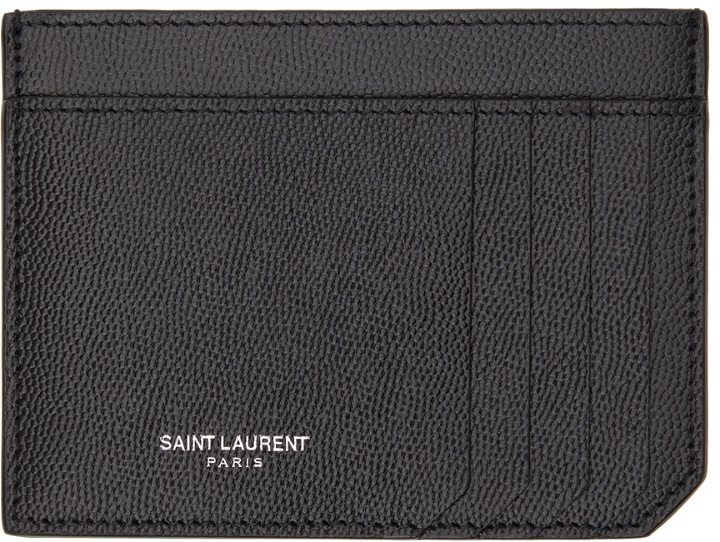 Photo: Saint Laurent Black Leather ID Card Holder