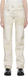 1017 ALYX 9SM Off-White Treated 6 Pocket Jeans