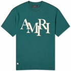 AMIRI Men's Staggered Logo T-Shirt in Green