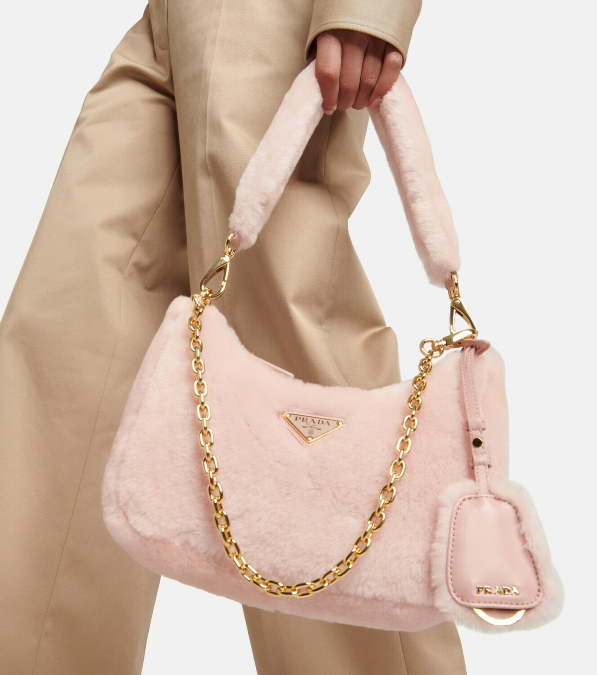 Prada Re Edition 2005 shearling shoulder bag