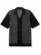 Rag & Bone - Harvey Camp-Collar Jacquard-Knit Cotton-Blend Shirt - Black