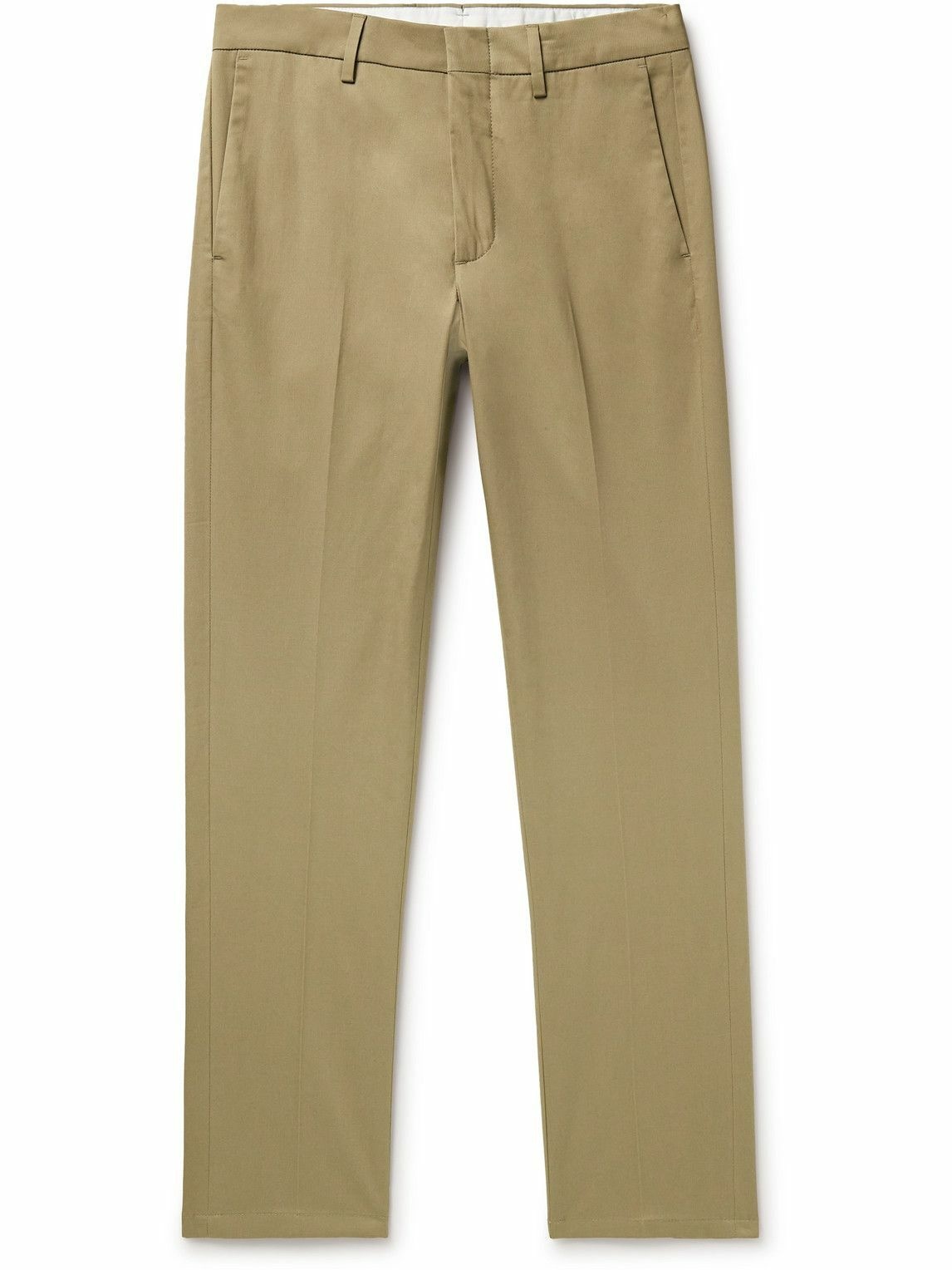 Dunhill - Straight-Leg Stretch Cotton and Cashmere-Blend Chinos - Brown ...