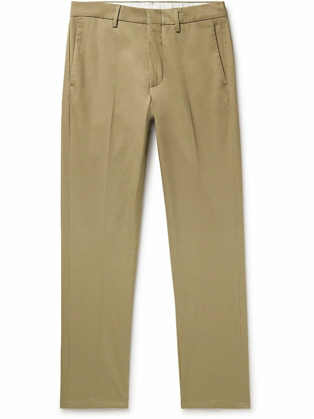 Photo: Dunhill - Straight-Leg Stretch Cotton and Cashmere-Blend Chinos - Brown