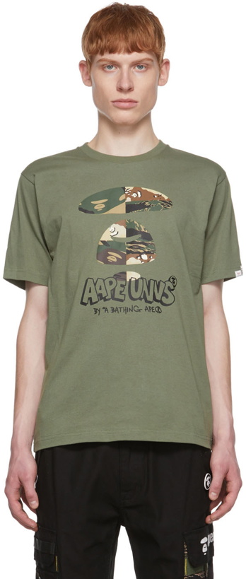 Photo: AAPE by A Bathing Ape Green Cotton T-Shirt