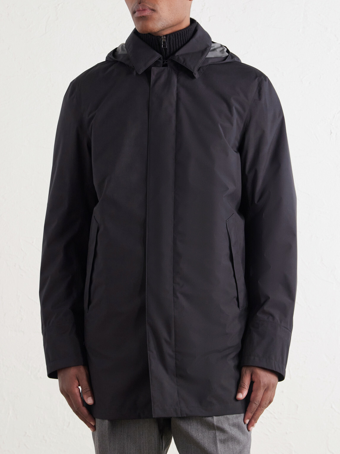Herno - Shell Car Coat - Black