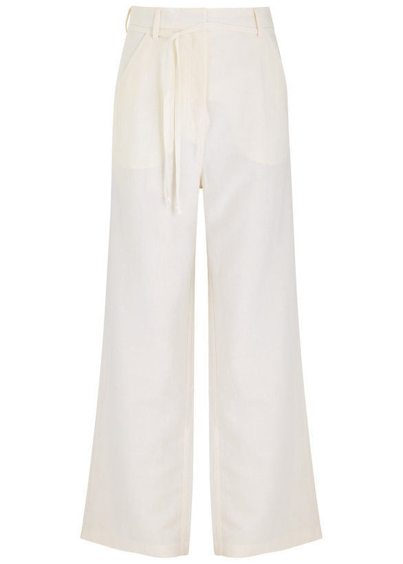 Photo: Day Birger ET Mikkelsen Terri Wide-leg Cotton-blend Trousers Ivory