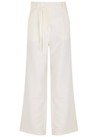 Day Birger ET Mikkelsen Terri Wide-leg Cotton-blend Trousers Ivory