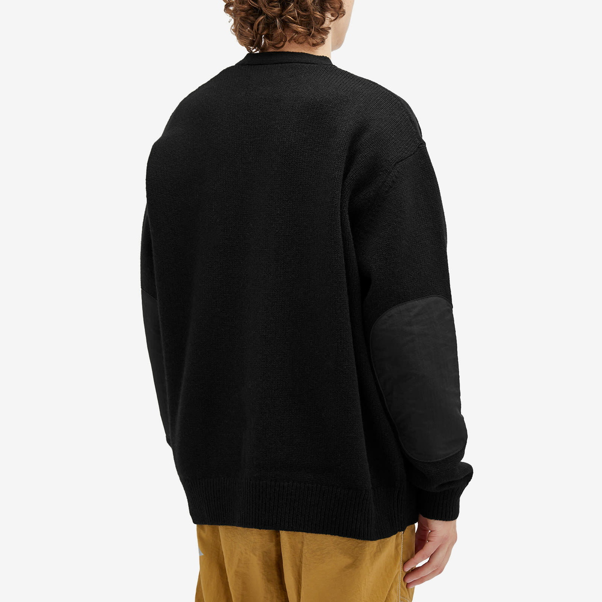 and wander Men's Shetland Wool Cardigan in Black and Wander