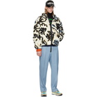 Kenzo White Sherpa Sketch Memento Zip Jacket