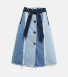 Tod's - Belted denim skirt