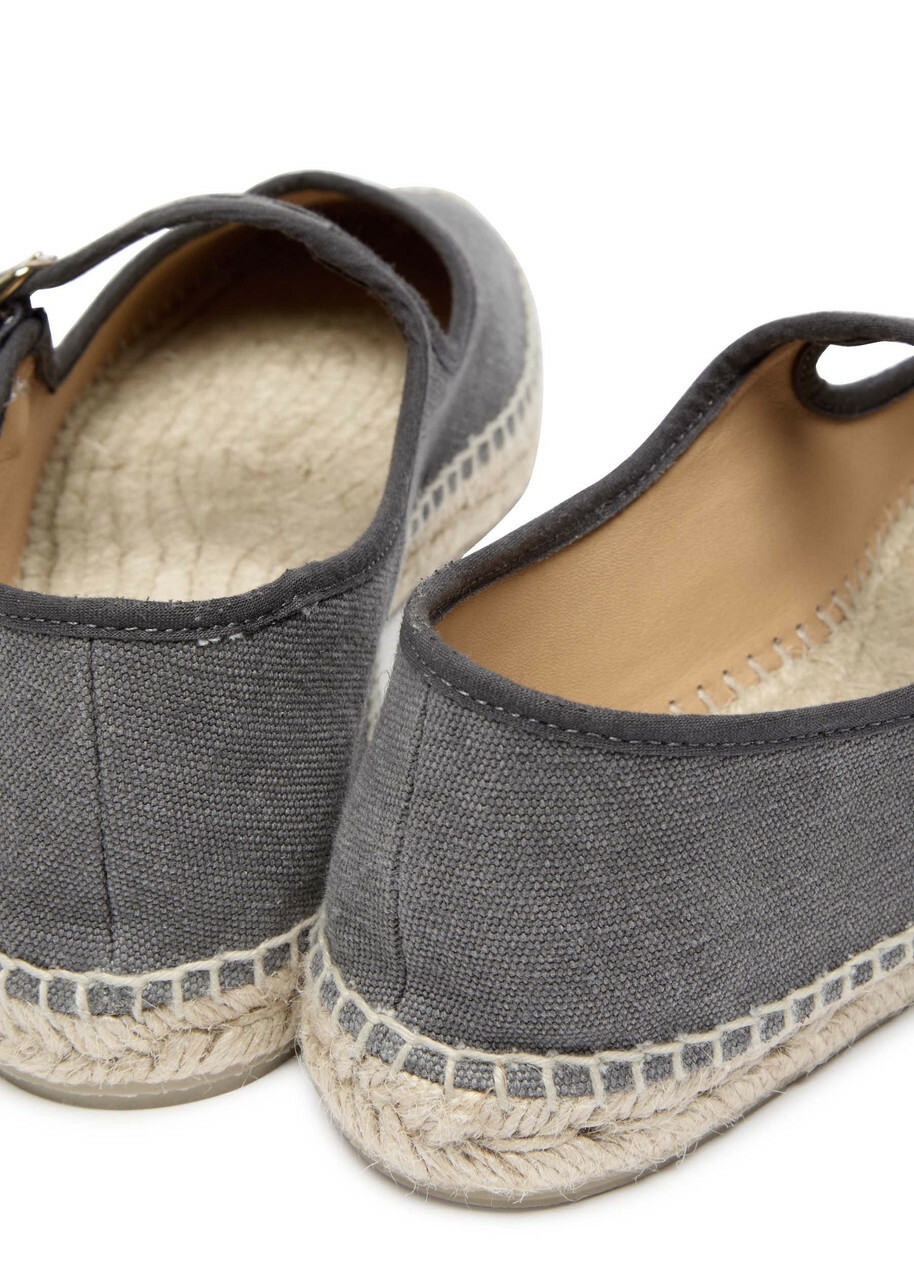 Castañer Padau Canvas Espadrille Flats Grey