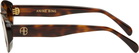 ANINE BING Brown Roma Sunglasses