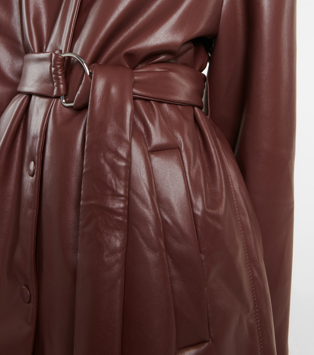 Nanushka - Liban belted faux leather jacket