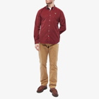 Barbour Men's Yaleside Tailored Cord Shirt in Port