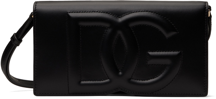 Photo: Dolce&Gabbana Black 'DG' Logo Phone Bag