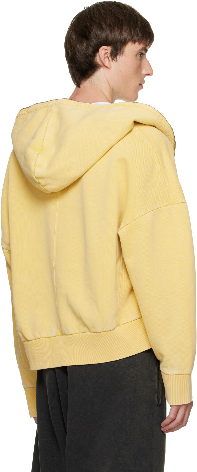 Entire Studios Yellow Eternal Zip Hoodie