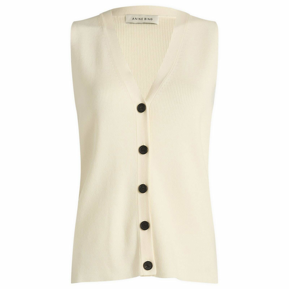 Anine Bing Women's Lawrence Knit Vest in Ivory