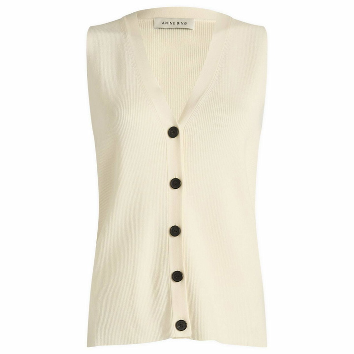 Photo: Anine Bing Women's Lawrence Knit Vest in Ivory
